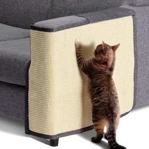 Navaris Katzen Kratzmatte Kratzschutz Sofa links - Sisal Kratzteppich für Katze - Sessel Couch Katzenkratzmatte - auch für Hunde