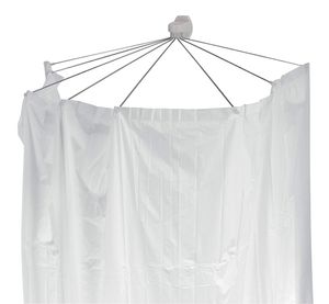 Spirella Duschvorhang für Duschspinne Duschfaltschirm "Ombrella" weiß Duschvorhang 200x170