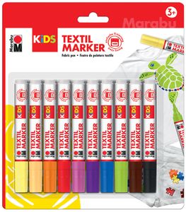 Marabu KiDS Textilmarker 10 x 3 ml 10er Blister