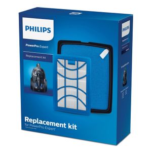 Philips Zestaw części zamiennych FC8003/01, Zestaw akcesoriów, Cylinder próżniowy, Niebieski, FC8630 - FC8649 FC9520 - FC9529 FC8670 - FC8679 FC9530 - FC9542 FC8470 - FC8479 FC9320 - FC9329, Foam filter 2x Motor filter 1x EPA filter 1x