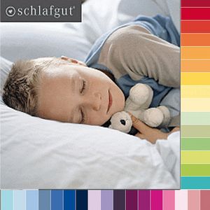 Spannbettlaken für Baby- und Kinderbett Mako-Jersey,  65 x 135 cm, von Schlafgut, Farbe:558-türkis