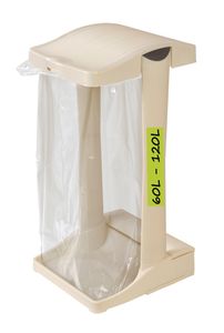 1 x System - Müllsackständer  PREMIUM  mit integriertem Aufbewahrungsfach, 60-120 L