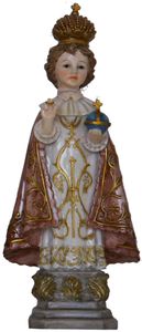 Heiligenfigur Prager Jesuskind, Roter Umhang 33,6 cm