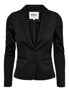 Only Damen Blazer OnlPoptrash Sakko-Jacket kurze Anzugs-Jacke Stretch Einfarbig , Farbe:Schwarz, Größe:M