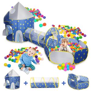 3 In1 Faltbares Spielzelt Kid Toddlers Crawl Tunnel Playhouse Ball Pit Zelt DE