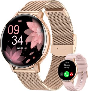 Smartwatch mit Telefonfunktion, 1,39" HD Touchscreen Fitnessuhr, 120 Sportmodi/Pulsuhr/SpO2, Schlafmonitor, Menstruationszyklus IP68 Wasserdicht