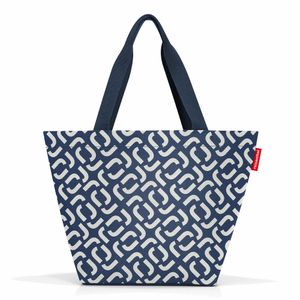 reisenthel shopper M, taška, nákupní taška, přenosná taška, polyesterová tkanina, Signature Navy, 15 L, ZS4073