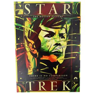 Wandbild Star Trek Kinoplakat 50x70cm Bunt Leinen auf Holzrahmen zum Aufhängen