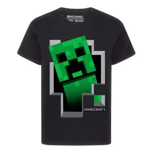 Minecraft - "Inside" T-Shirt für Jungen NS5409 (152-158) (Schwarz)
