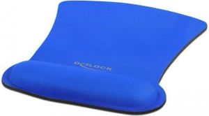 DELOCK Ergon. Mauspad mit Handballenauflage 245x206mm blau