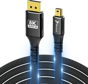 mini DisplayPort auf Display port DP 1.4 PRO 8K 4K 144Hz Reagle 1M Kabel Nylon