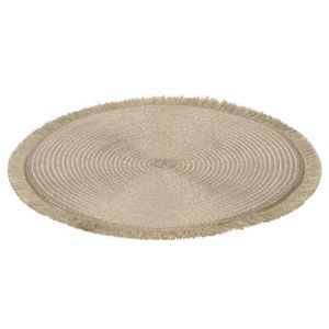 Home Styling Collection Tischset | Tellerunterlage | Platzdeckchen für Küchentisch Teller Besteck rund mit goldfarbigen Fäden 35 cm Home Styling Collection Tischset | Tellerunterlage | Platzdeckchen für Küchentisch Teller Besteck rund mit goldfarbigen Fäden 35 cm