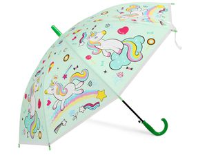 Einhorn Mädchen Kinder Regenschirm , Modell wählen:Einhorn grün