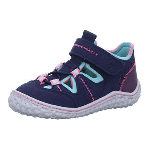 Ricosta Jerry 1700102181 Barfußschuhe, Girls, Ozean/Frozen Materialmix, - Barfußschuhe KINDER, Blau