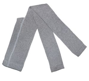Kinder Plüsch Leggings aus Baumwolle Einfarbig Graumeliert Größe 152-164