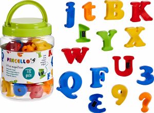 78 magnetische Buchstaben & Zahlen für Kinder Magnet Lernspielzeug Alphabet 66