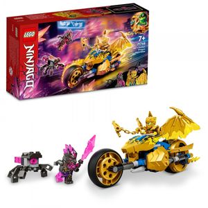 LEGO 71768 NINJAGO Jays Golddrachen-Motorrad, Set mit Jay-Minifigur und Drachen- und Schlangen-Figuren, Spielzeug für Kinder ab 7 Jahre