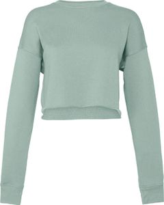 Bella 7503 | Women's Cropped Crew Fleece - Damen T-Shirt - Farbe: Dusty Blue - Größe: S