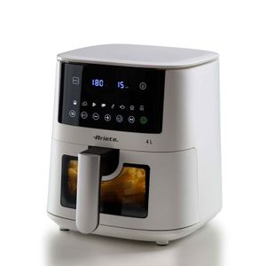 Ariete 4633 Luftfritteuse 4L, 1400W, 4L Fassungsvermögen, 9 Programme, Schüttel- und Grillfunktion, Temperatur bis zu 200°C, Weiß