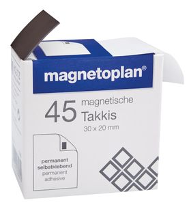 magnetoplan Takkis v zásobníku samolepicí černý 45 kusů