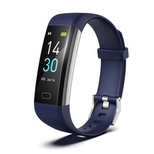 S5 Sport Smart Watch für Herren Damen Pulsmesser Fitness Tracker mit langer Akkulaufzeit Wasserdicht für Android iPhone, Blau