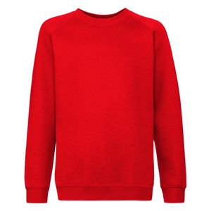 Fruit Of The Loom detský sveter s dlhým rukávom BC359 (9-11 rokov (140)) (červená)