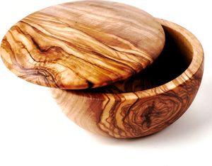 Dose mit Deckel aus Olivenholz 10 cm