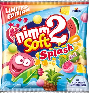 nimm2 Soft Splash Kaubonbons mit Saftfüllung Limited Edition 240g