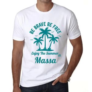 Herren Grafik T-Shirt Sei mutig sei frei genieße den Sommer in Massa – Be Brave Be Free Enjoy The Summer In Massa – Öko-Verantwortlich Vintage