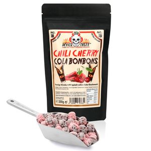 Chili Cherry Cola Bonbons - Cola trifft Kirsche & Chili - mega scharf - 200g - Hotskala: 9 - RED DEV