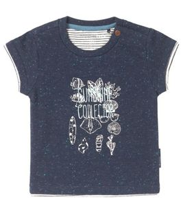noppies Rundhals-Shirt sommerlich stylisches Kinder T-Shirt mit Muschel-Print Navy, Größe:50