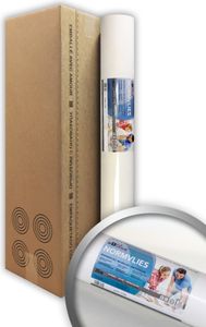 NORMVLIES 150 g Renoviervlies 1 Karton 4 Rollen 75 m2 Glattvlies 299-150-4 Malervlies glatte überstreichbare Vliesvliestapete weiß