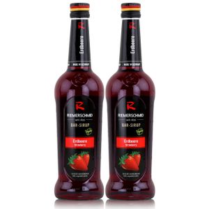 Riemerschmid Bar-Sirup Erdbeere 0,7L - Cocktails Milchshakes (2er Pack)