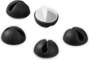 5 goobay Kabelclips schwarz