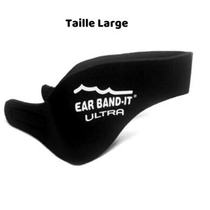 EarBand It Ultra Neopren-Schwimmkopfband, schwarz, Größe L, Erwachsene und Kinder