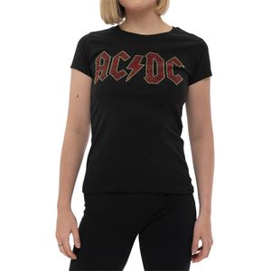 AC/DC - T-Shirt Logo für Damen RO3808 (XXL) (Schwarz)