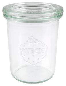 Weck Sturzglas Inhalt 160 ml, Einmach Glas mit Glasdeckel, 12 Stück