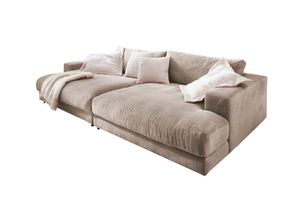 KAWOLA Big Sofa Stoff od. Cord verschiedene Farben E taupe,  170,  Cord