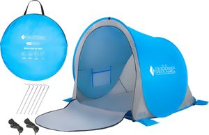 Outtec® Strandmuschel mit UV Schutz - Pop Up Zelt, Strand Sonnenschutz, Windschutz, Strandzelt mit Sandtaschen - für Baby, Kinder und Erwachsene