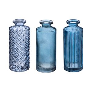 Set aus 3 Teelichtern - Glas - blau - Atmosphera créateur d'intérieur