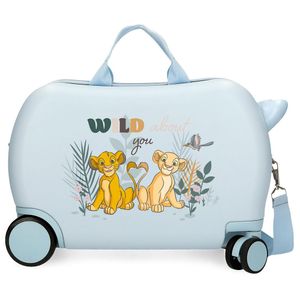 Joumma Bags Sitzkoffer Ziehkoffer Kinderkoffer Kinder Hartschalen Koffer Disney König der Löwen Hellblau
