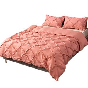 Bettwäsche 220x240cm polyester fiber 3 teilig - Blass lila Bettbezug Set, weiche Flauschige Bettbezüge mit Reißverschluss und 2 mal 50x75cm Kissenbezug