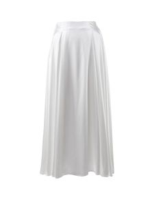 Damen Maxiröcke Baumwolle Freizeitrock Hohe Taille Rock Einfarbig Sommerrock Weiß,Größe XL