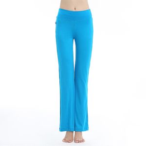 Damen Stretch Yogahosen mit hoher Taille Tanzhose Jogginghose,Farbe: Seeblau,Größe:XL