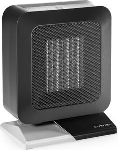 TROTEC Keramik-Heizlüfter TFC 13 E in coolem schwarz/weiß mit 2 Heizstufen bis zu 1.400 Watt und Ventilatorfunktion. Besonders sicher durch den integrierten Kipp-Abschalter.