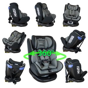 XOMAX 916 Auto Kindersitz mit 360° Drehfunktion und ISOFIX für Kinder von 0 - 36 kg (Klasse 0, I, II, III) Farbe Schwarz/Grau