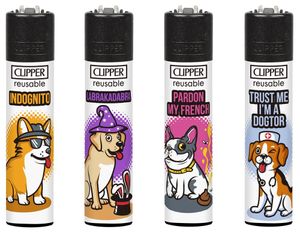 Clipper® Feuerzeuge 4er Set: Dogz
