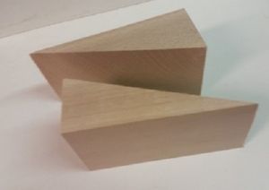 8 Hartholzkeile 180x80x40 mm