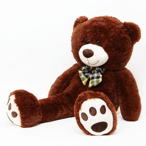 Lumaland Riesen XXL Teddybär mit Kulleraugen 120 cm Dunkelbraun