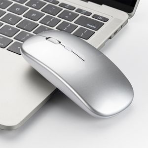 Kabellose Maus, 3 Einstellbare DPI Wireless Maus 2.4GHz Funkmaus mit Empfänger ultradünne, leise Maus 10m Drahtlose Mäuse für PC Laptop Windows MacBook Büro Zuhause - Silber
